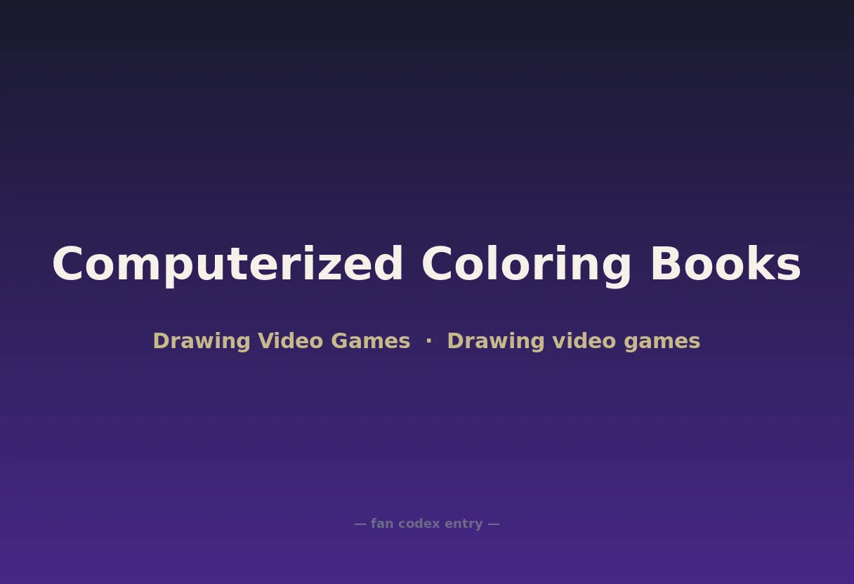 Computerized Coloring Books